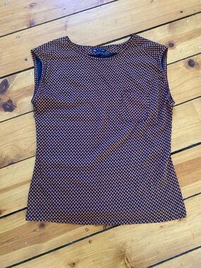 GAP Navy and Rust Geometric Sleeveless Tank size medium
